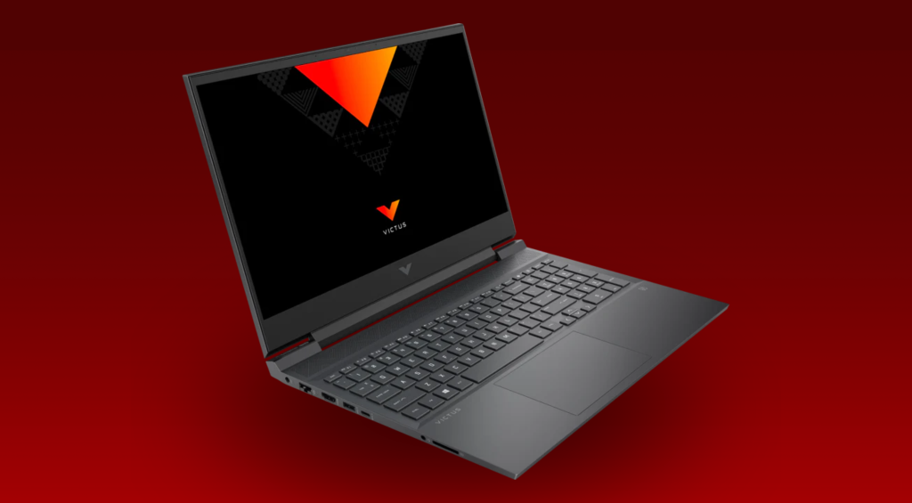 HP Victus 16, gaming laptop with a large 16-inch screen.