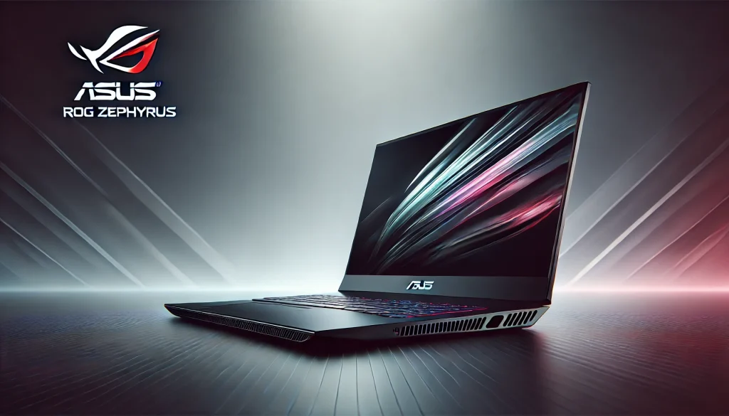 A sleek, modern laptop with a professional design highlighting the ASUS ROG Zephyrus's aesthetic appeal.