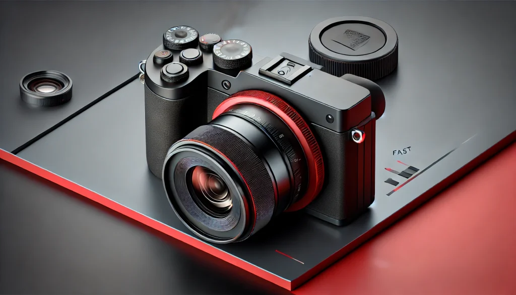 A mirrorless camera offering compact design, interchangeable lenses, and fast autofocus for high-quality photography.