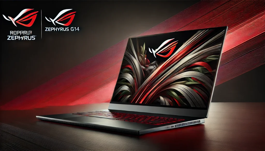 ROG Zephyrus G14 showcasing its QHD+ display and slim design.