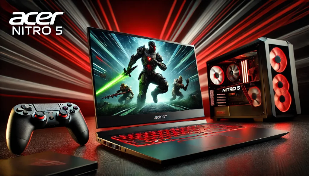 Acer Nitro 5 gaming laptop in use, popular choice for budget gamers.