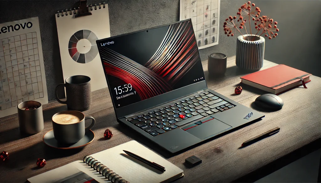 ThinkPad X1 Carbon sleek design in a workspace setting.