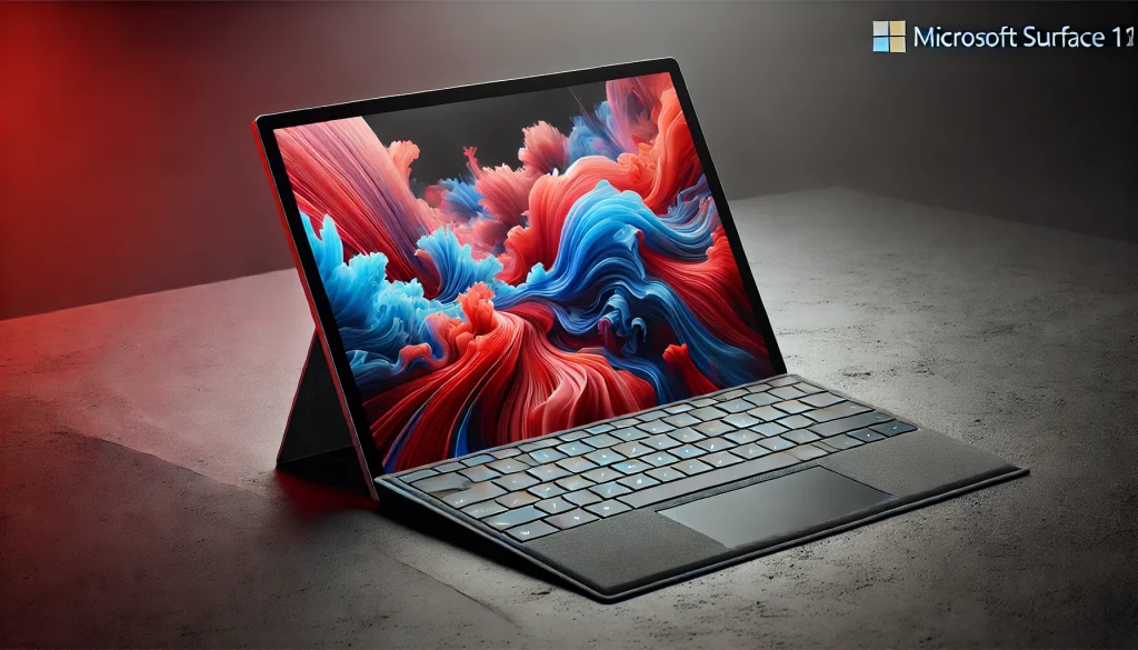 Close-up of the Surface Pro 11’s high-resolution display, perfect for professional tasks.