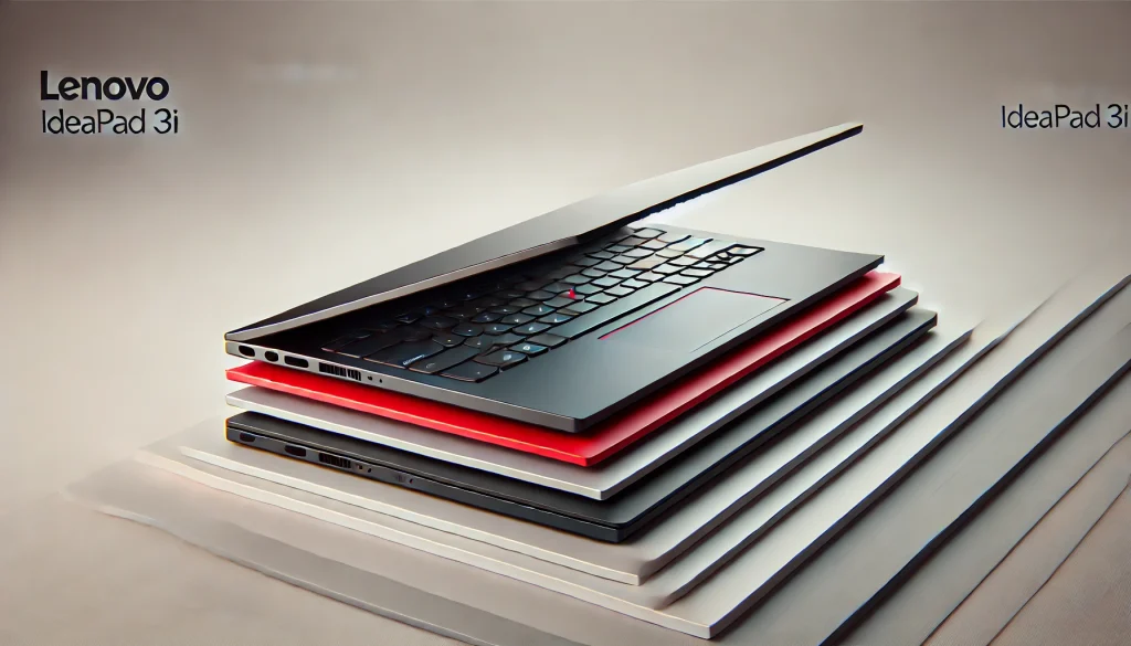 Side profile of Lenovo IdeaPad 3i showing its thin, lightweight design.