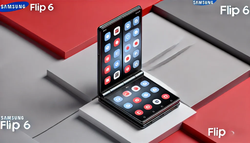 Flip 6 in multitasking mode, showcasing its foldable screen functionality.