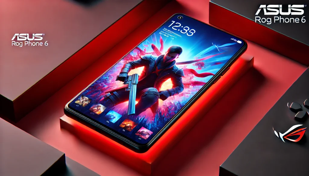 Close-up of the ROG Phone 6 AMOLED display.