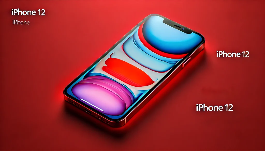 iPhone 12 showcasing its vibrant OLED display.