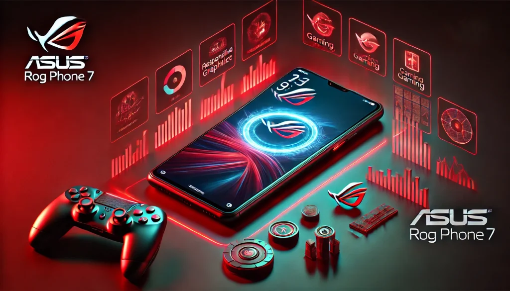 ASUS ROG Phone 7 showcasing gaming performance.