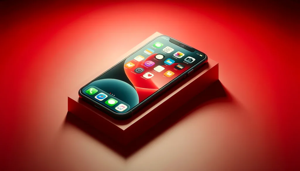 A sleek iPhone displaying its vibrant home screen.