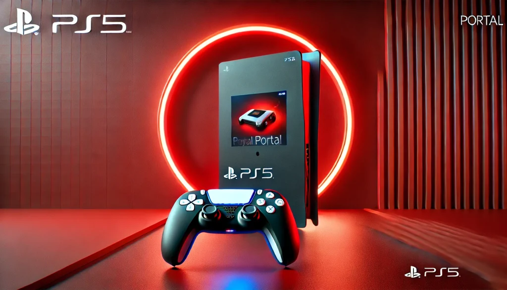 PlayStation Portal handheld gaming device showcasing sleek design and PS5 integration.