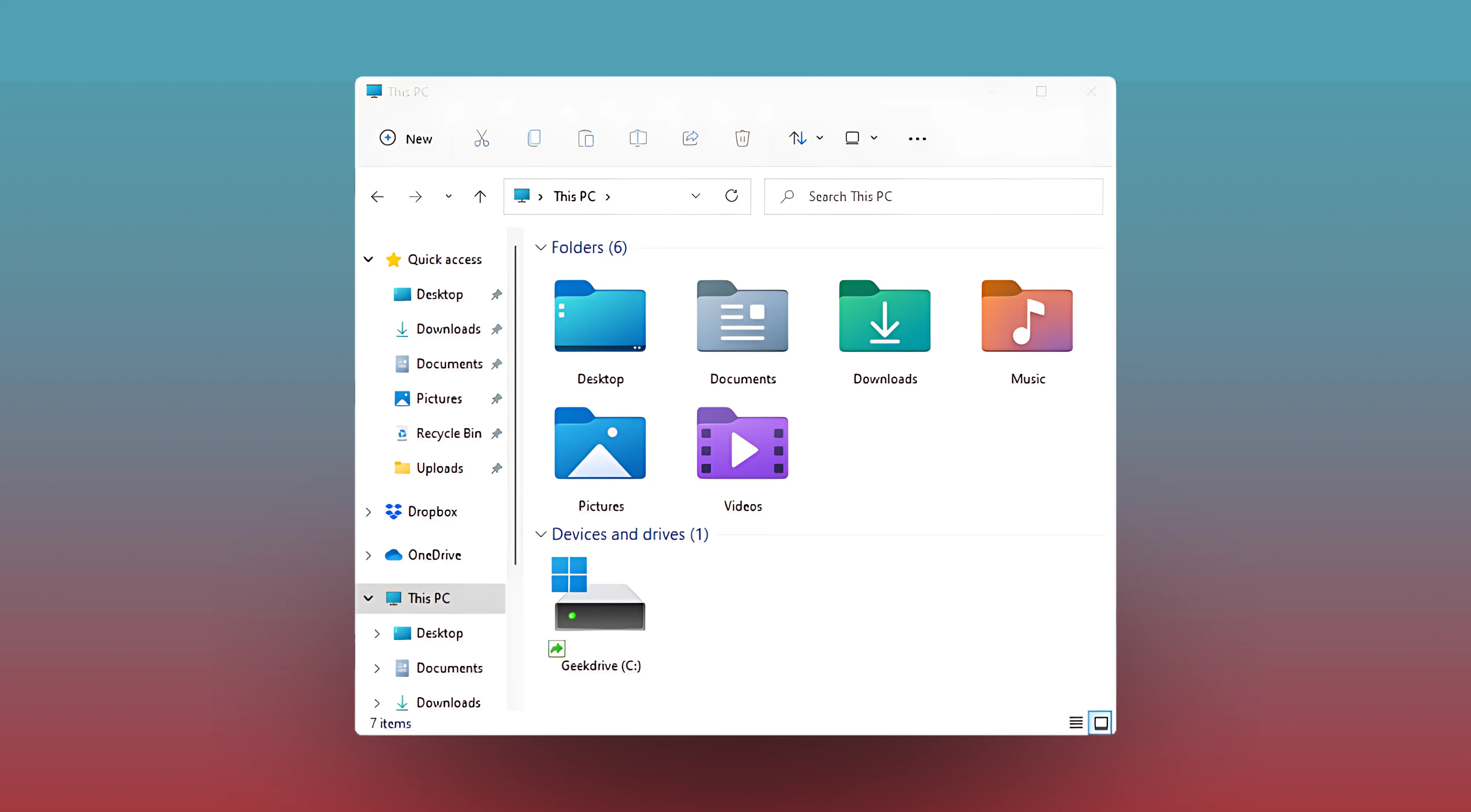 Redesigned File Explorer featuring tabs, improved file management, and organization.