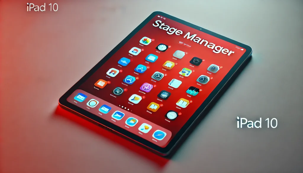 iPad 10 showing Stage Manager feature.